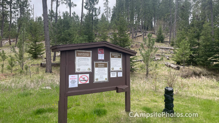 Oreville Campground Info Board