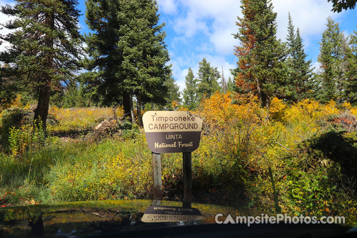 Timpooneke Campground Sign