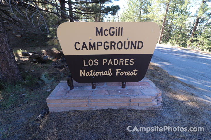 McGill Campground Sign