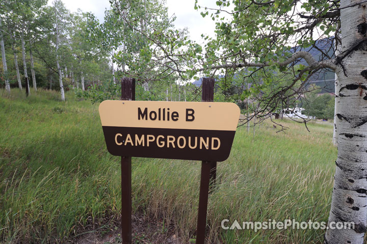 Mollie B Campground Sign