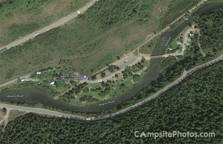 Warm River Campground Aerial View