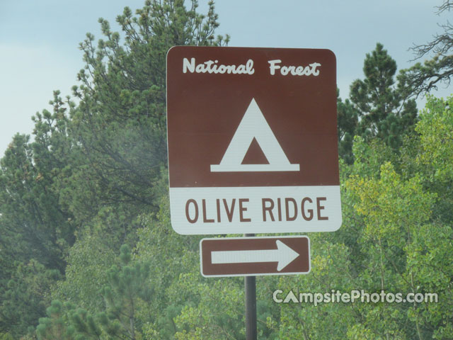 Olive Ridge Campground Sign