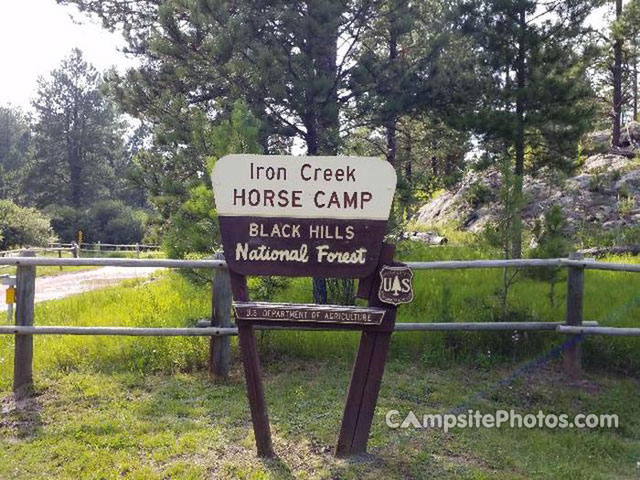 Iron Creek Horse Camp Sign