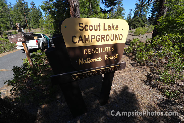 Scout Lake Campground Sign