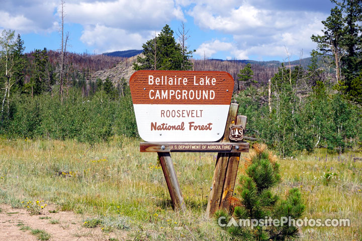 Bellaire Lake Campground Sign