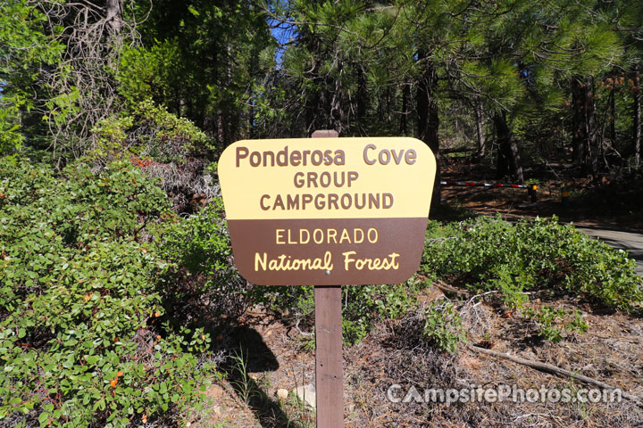 Ponderosa Cove Camp Sign