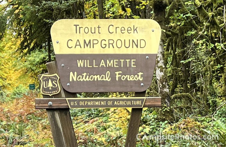 Trout Creek Campground Sign