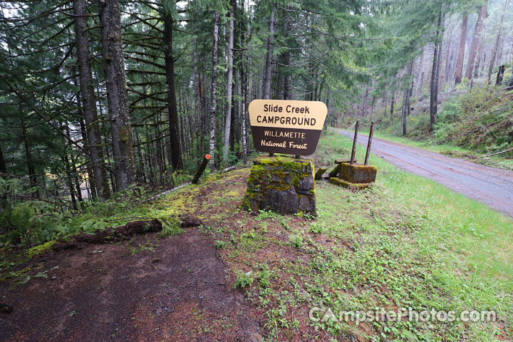 Slide Creek Campground Sign