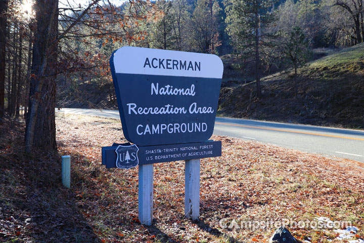 Ackerman Campground Sign