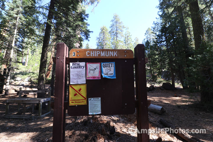 Bear River Group Campground Chipmunk Sign