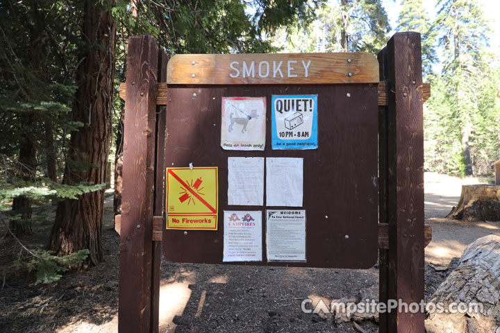 Bear River Group Campground Smokey Sign