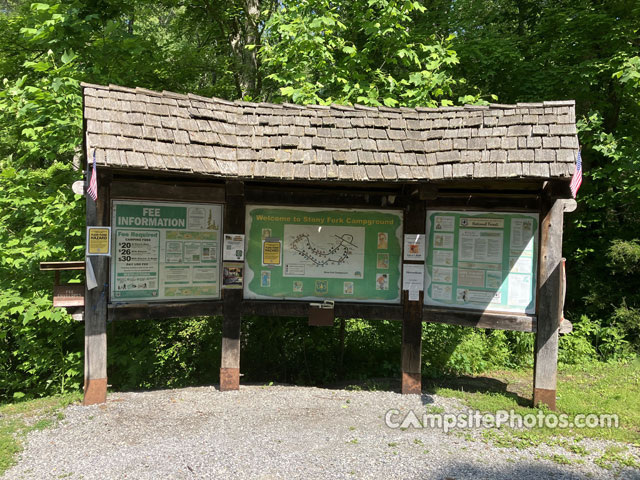 Stony Fork Campground Info Board