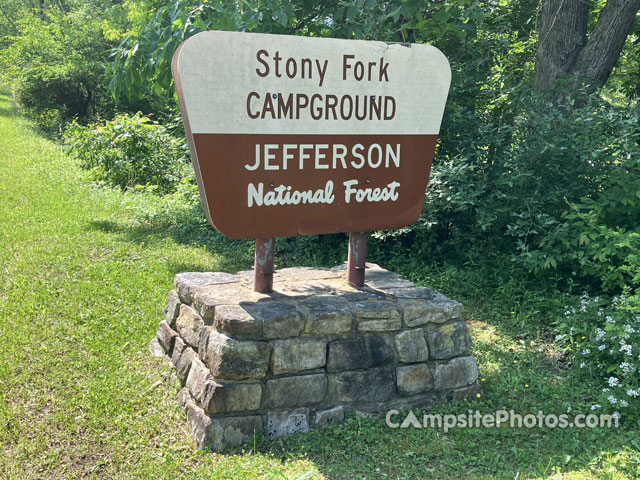 Stony Fork Campground Sign