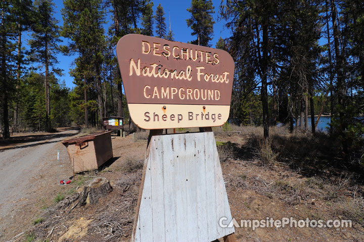 Sheep Bridge Campground Sign