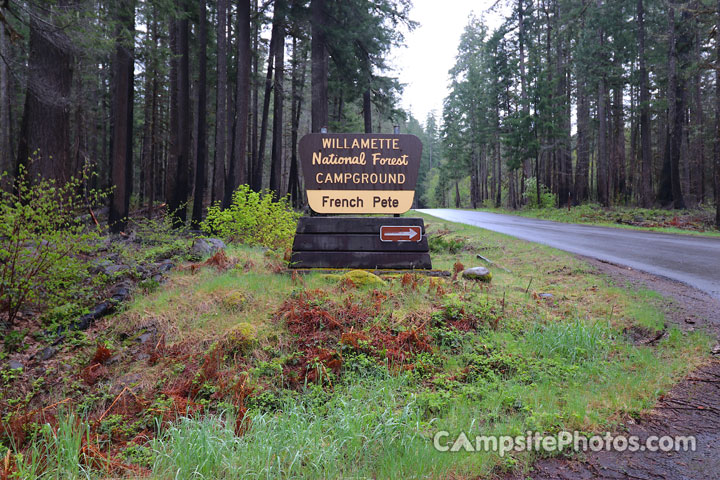 French Pete Campground Sign