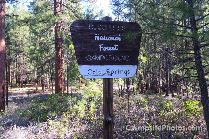 Cold Springs Campground Sign