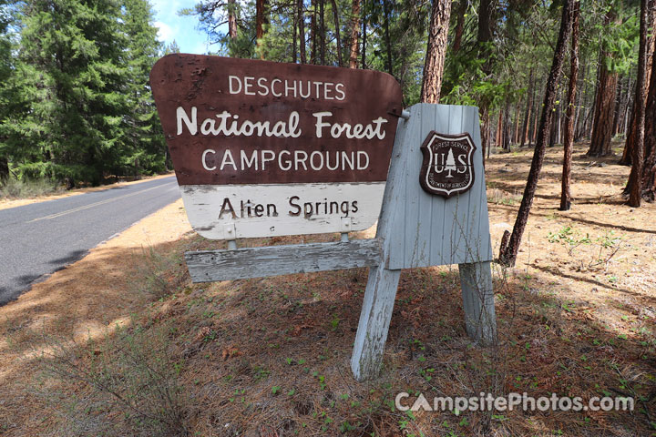 Allen Springs Campground Sign