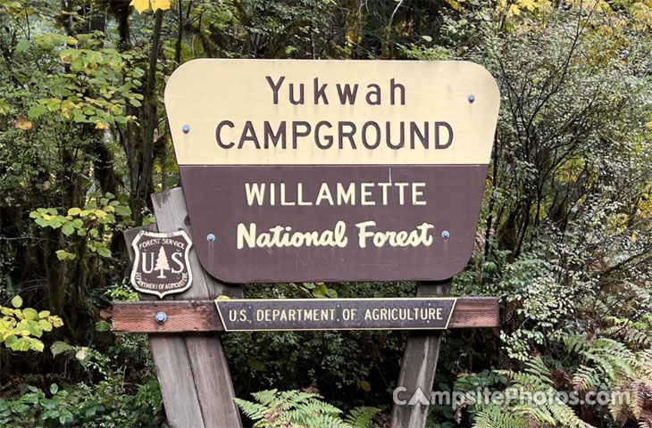 Yukwah Campground Sign