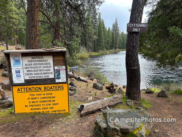 Lower Bridge Campground Boaters Sign