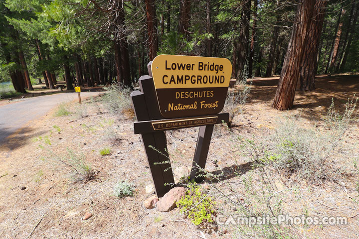 Lower Bridge Campground Sign