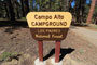 Campo Alto Campground Sign