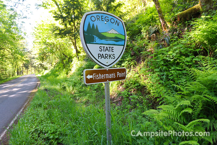 Fishermans Point Campground Sign