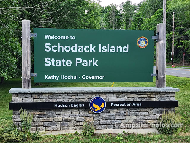 Schodack Island State Park Sign