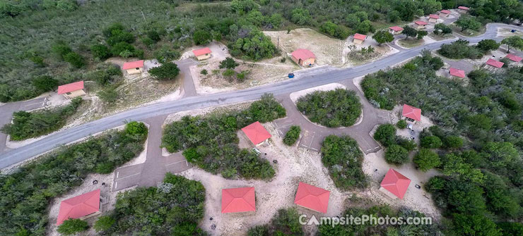 Falcon State Park Cabins Aerial View