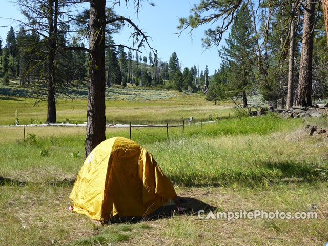 Blue Lake Tent and Meadow View