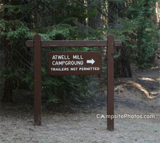 Atwell Mill Campground Sign