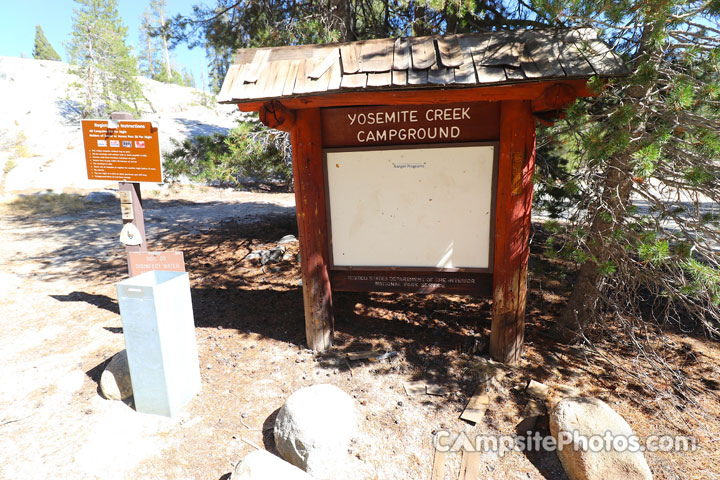 Yosemite Creek Campground Sign