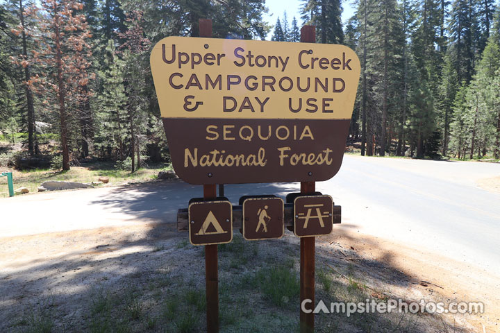 Upper Stony Creek Campground Sign