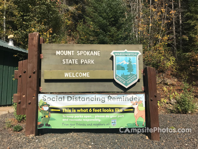 Mount Spokane State Park Sign