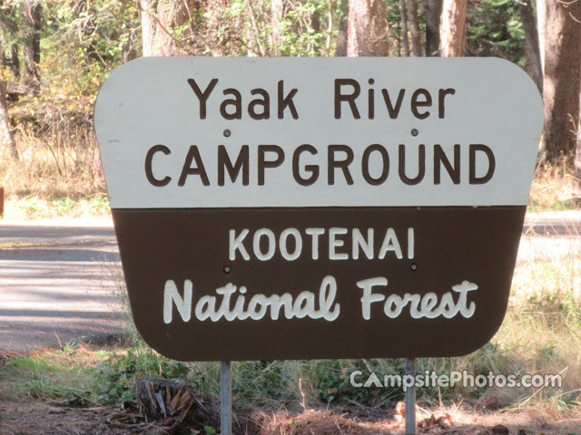 Yaak River Campground Sign