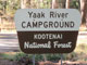 Yaak River Campground Sign