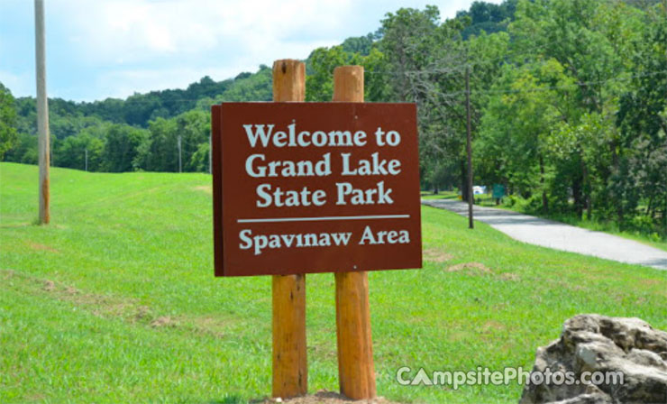 Grand Lake State Park - Spavinaw Sign