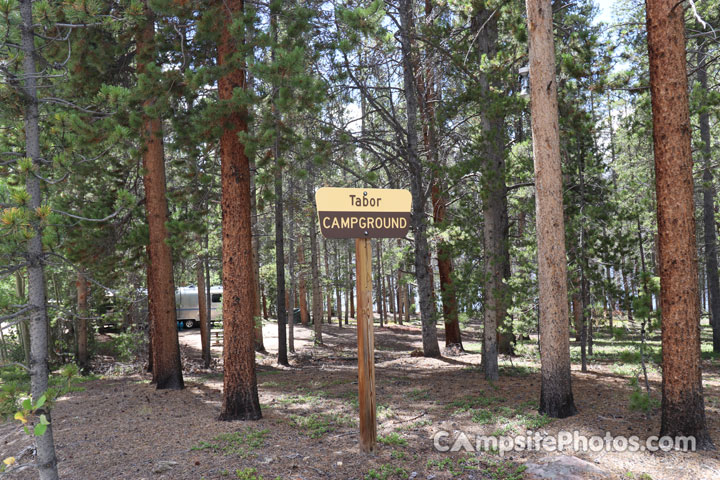 Tabor Campground Sign