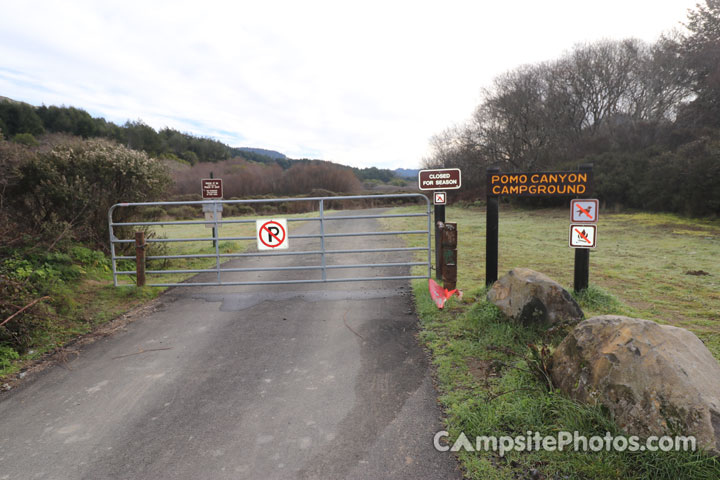 Pomo Canyon Campground Sign