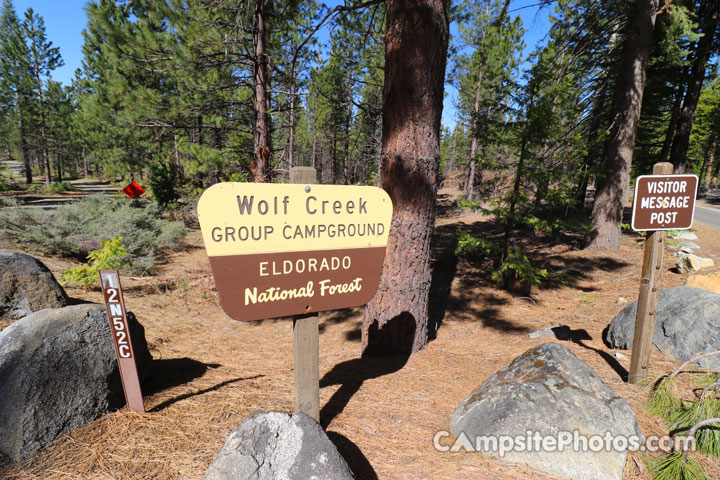 Wolf Creek Campground Sign