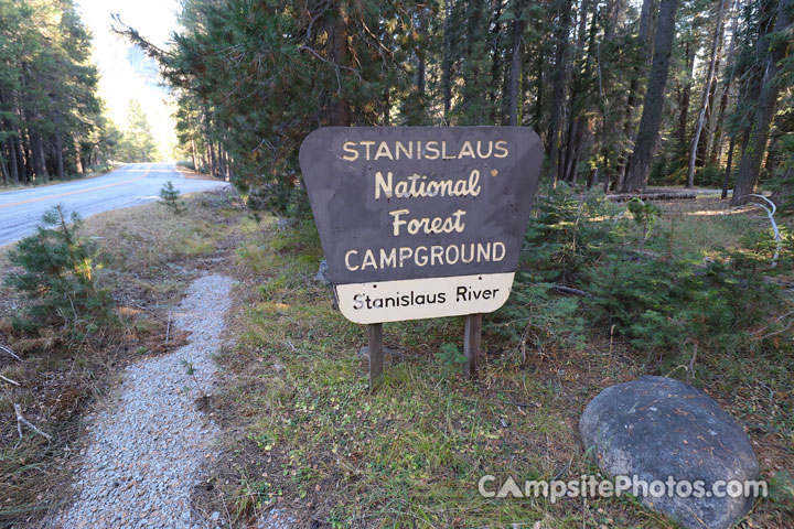 Stanislaus River Campground Sign