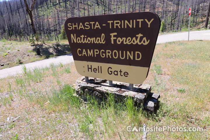 Hell Gate Campground Sign