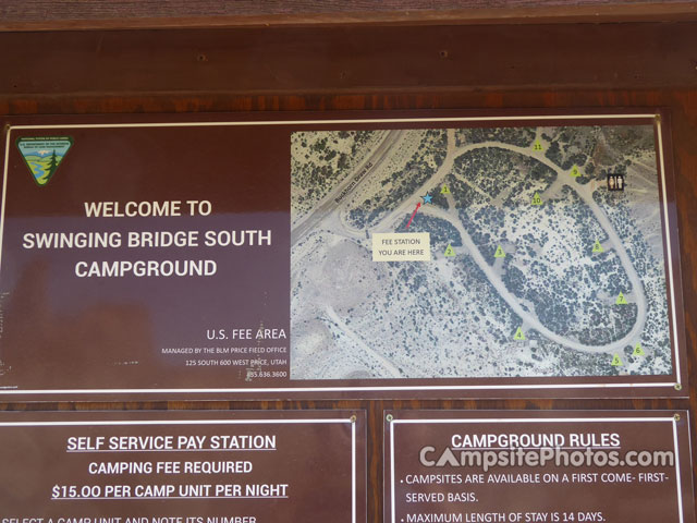 Swinging Bridge South Campground Map