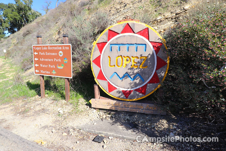 Lopez Lake Recreation Area Sign