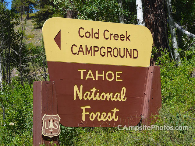 Cold Creek Campground Sign