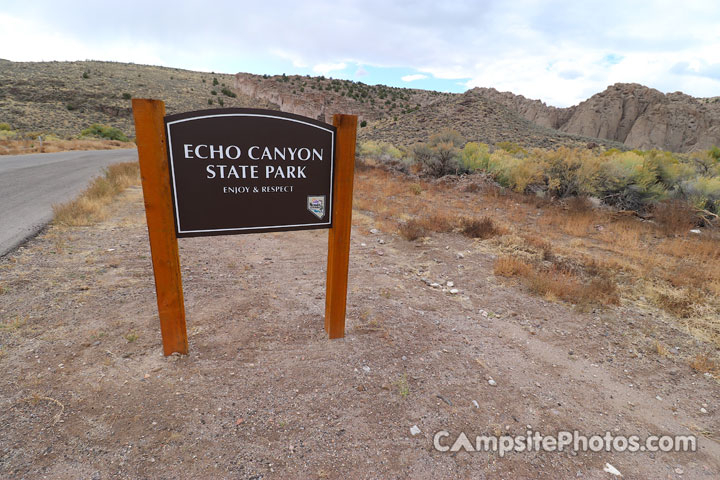 Echo Canyon State Park Sign