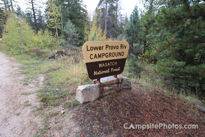 Lower Provo River Campground Sign