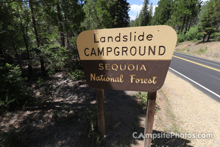 Landslide Campground Sign