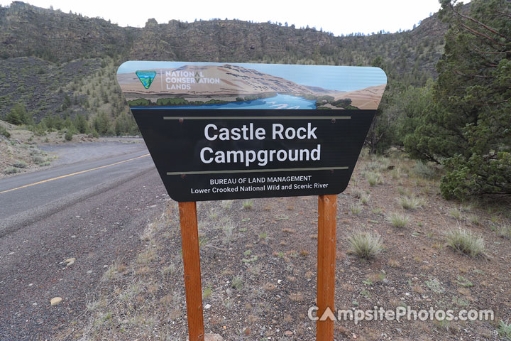 Castle Rock Campground Sign