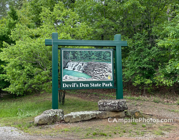 Devils Den State Park Sign