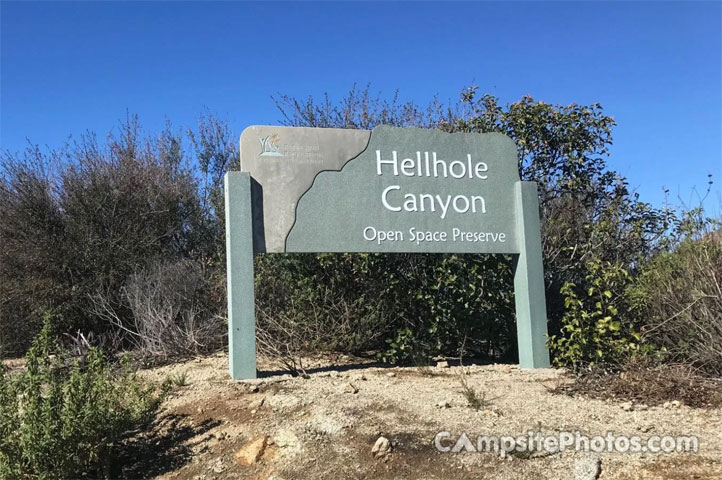 Hellhole Canyon County Preserve Sign